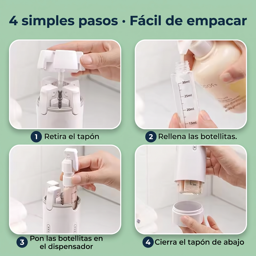 Dispensador 4 en 1 sin goteos